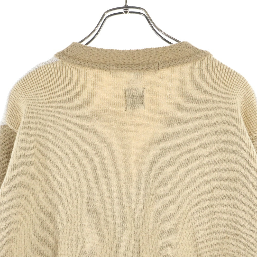 COMME des GARCONS SHIRT(コムデギャルソンシャツ) 21SS ×LOCHAVEN OF SCOTLAND ロックエーベン オブ スコットランド アクリル ニットカーディガン ブラウン/ベージュ FG-N009
