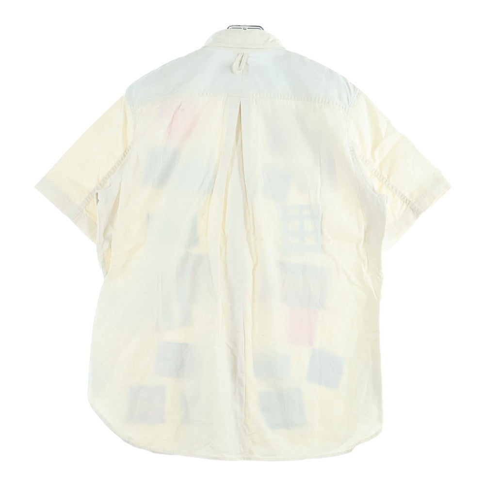 COMME des GARCONS JUNYA WATANABE MAN(コムデギャルソンジュンヤワタナベマン) 20SS AD2019 パッチワーク刺繍加工 半袖コットンシャツ ホワイト WE-B012