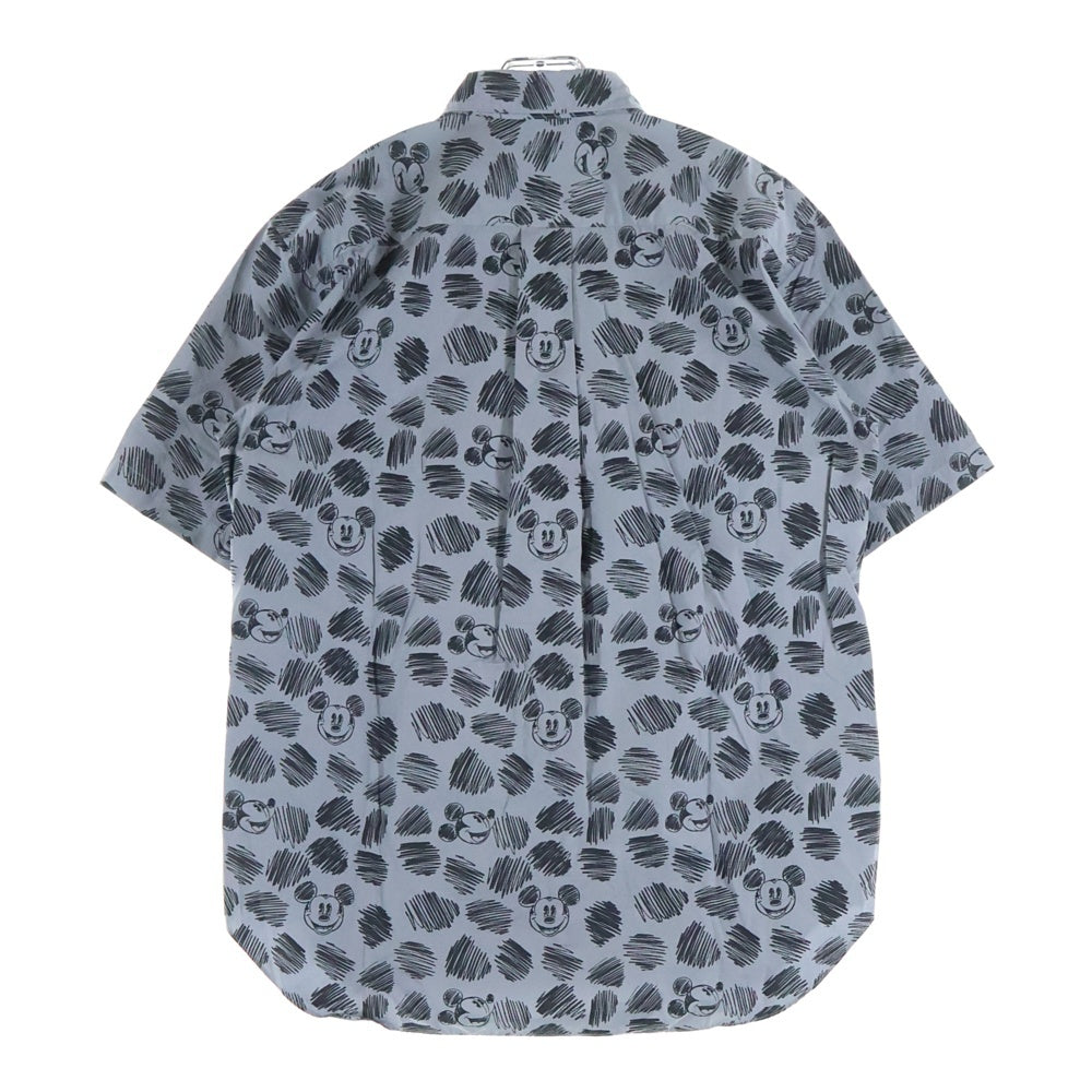 COMME des GARCONS HOMME DEUX(コムデギャルソン オムドゥ) 22SS AD2021 DISNEY ディズニー ミッキー総柄 半袖ボタンシャツ グレー DI-B037