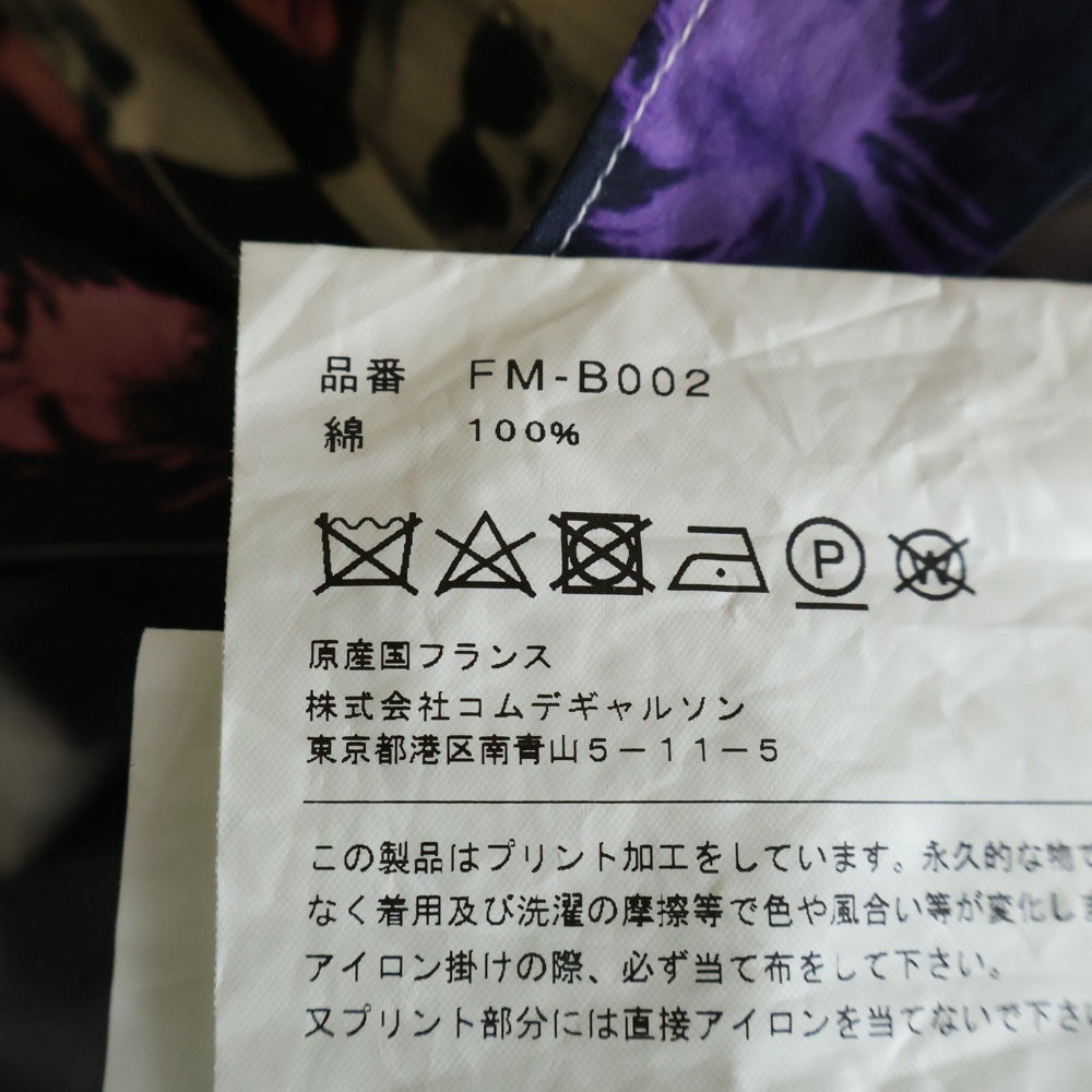 COMME des GARCONS SHIRT(コムデギャルソンシャツ) 24SS ANDY WARHOL アンディウォーホル フォト総柄プリント 半袖ボタンシャツ ブラック/パープル FM-B002