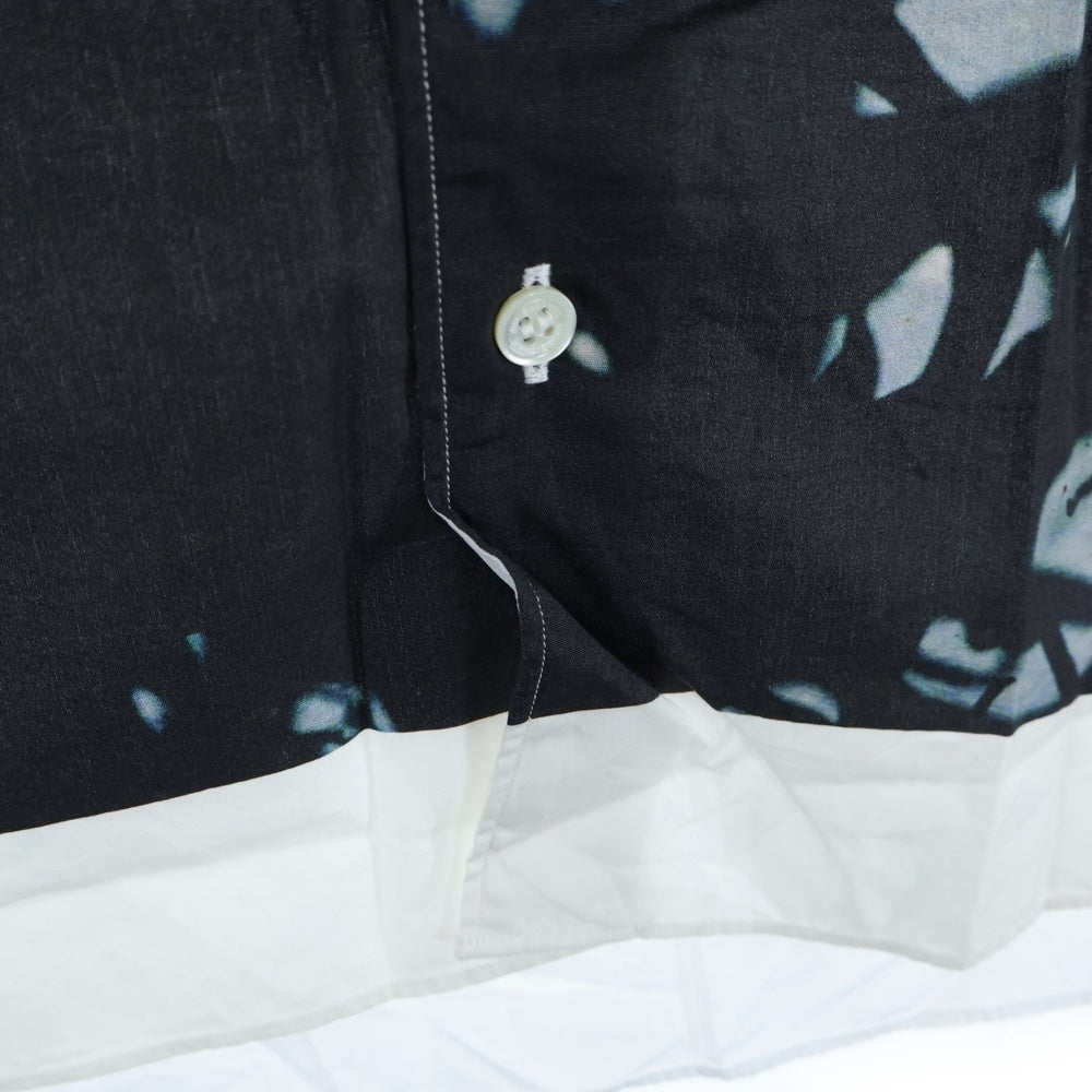 COMME des GARCONS HOMME(コムデギャルソンオム) 24SS AD2023 STEPHEN GILL ステーブンギル フロントフォトプリント 半袖ボタンシャツ ホワイト HM-B027