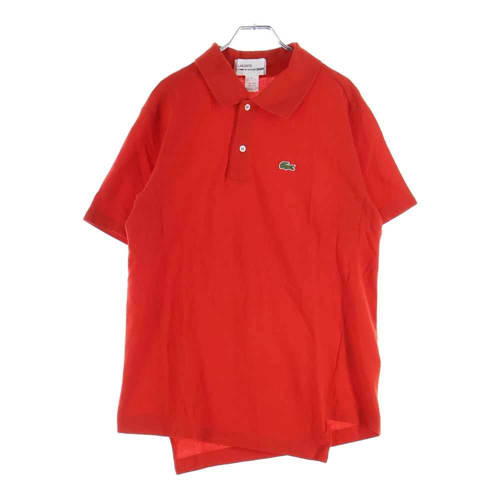 COMME des GARCONS SHIRT(コムデギャルソンシャツ) ×LACOSTE ラコステ フロント刺繍 ショートスリーブ ポロシャツ レッド FL-T003