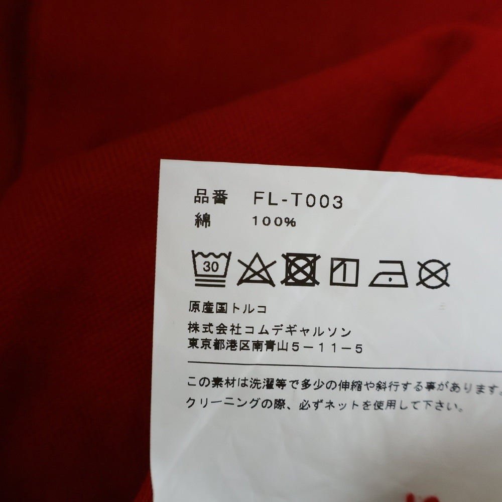 COMME des GARCONS SHIRT(コムデギャルソンシャツ) ×LACOSTE ラコステ フロント刺繍 ショートスリーブ ポロシャツ レッド FL-T003