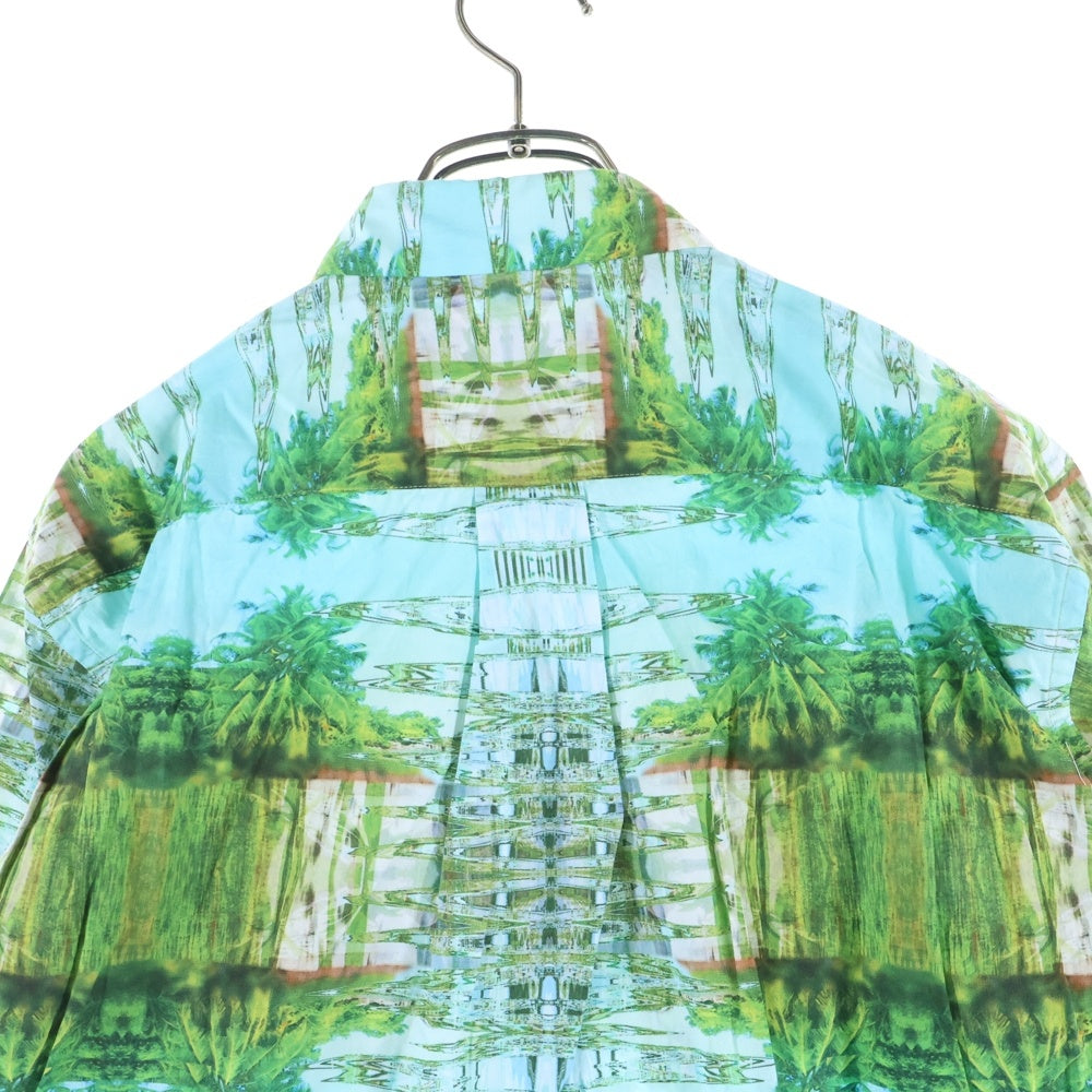 COMME des GARCONS HOMME DEUX(コムデギャルソン オムドゥ) 21SS AD2020 グラフィックアート コットン 半袖シャツ ブルー/グリーン DG-B040