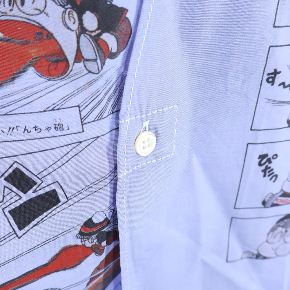 COMME des GARCONS JUNYA WATANABE MAN(コムデギャルソンジュンヤワタナベマン) 21SS AD2020 ×Dr.スランプ アラレちゃん コミックプリント 半袖シャツ ブルー WG-B028