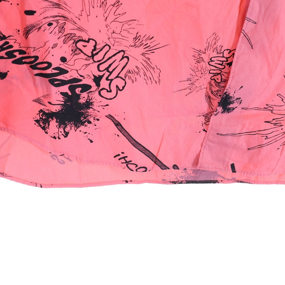 COMME des GARCONS SHIRT(コムデギャルソンシャツ) 総柄 ショートスリーブ コットンシャツ ピンク FI-B050