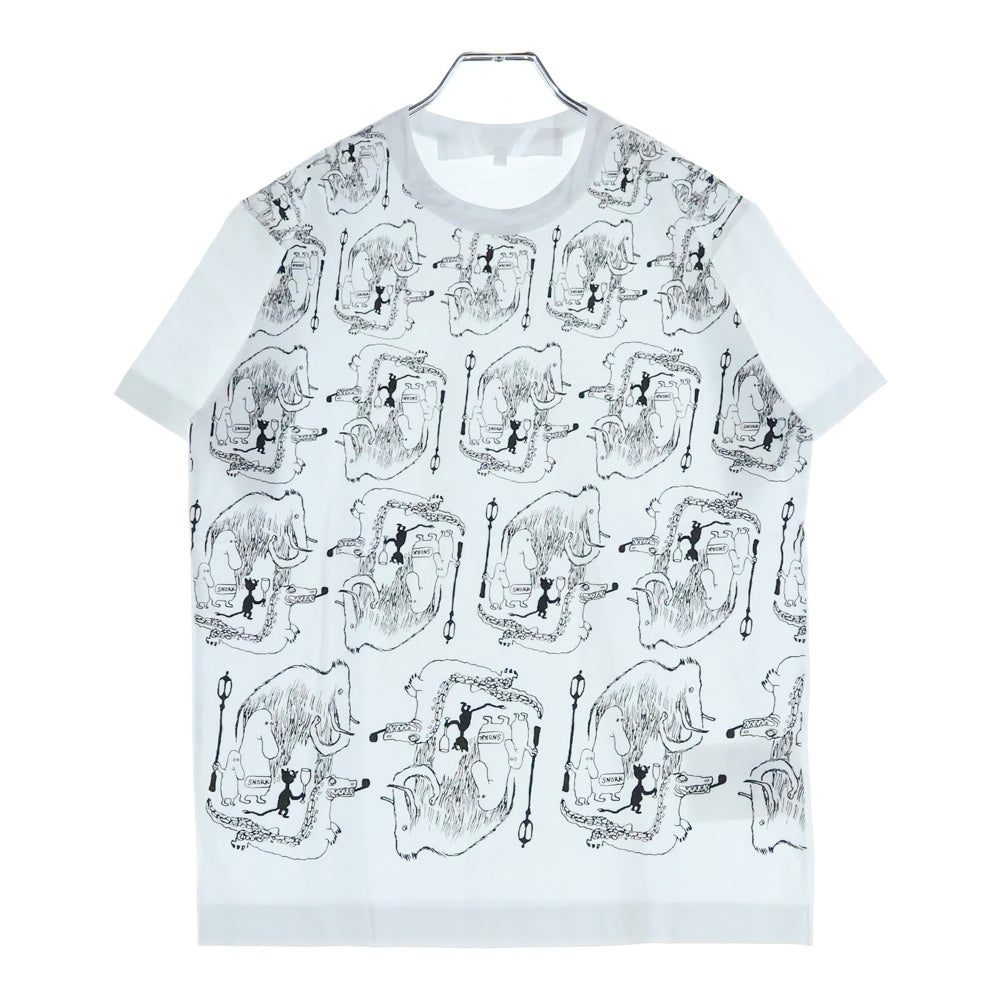 TAO COMME des GARCONS(タオコムデギャルソン) 25SS AD2024 ×TOVE JANSSON SNOKE トーベヤンソン スノーク クルーネック半袖Tシャツ カットソー ホワイト TO-T009