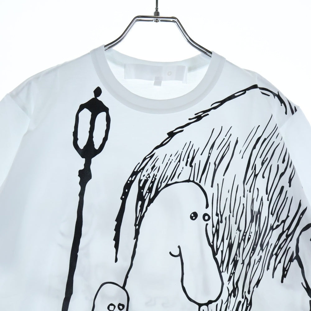 TAO COMME des GARCONS(タオコムデギャルソン) 25SS AD2024 ×TOVE JANSSON SNOKE トーベヤンソン スノーク クルーネック半袖Tシャツ カットソー ホワイト TO-T008