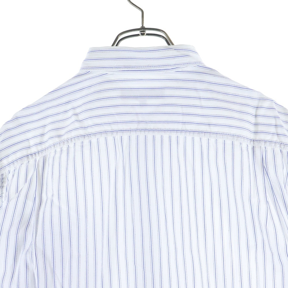 COMME des GARCONS HOMME(コムデギャルソンオム) 21SS AD2020 チェックドッキング ショートスリーブ ストライプシャツ ブルー/ホワイト HG-B032