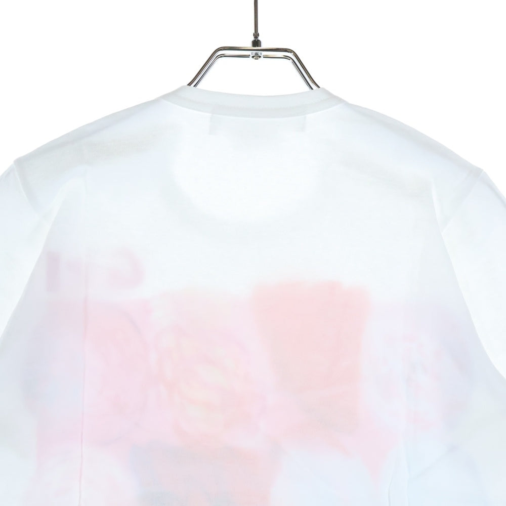 COMME DES GARCONS GIRL(コムデギャルソンガール) 25AW AD2025 吉野マオ 花畑 クルーネック半袖Tシャツ カットソー レディース ホワイト/ピンク NP-T014