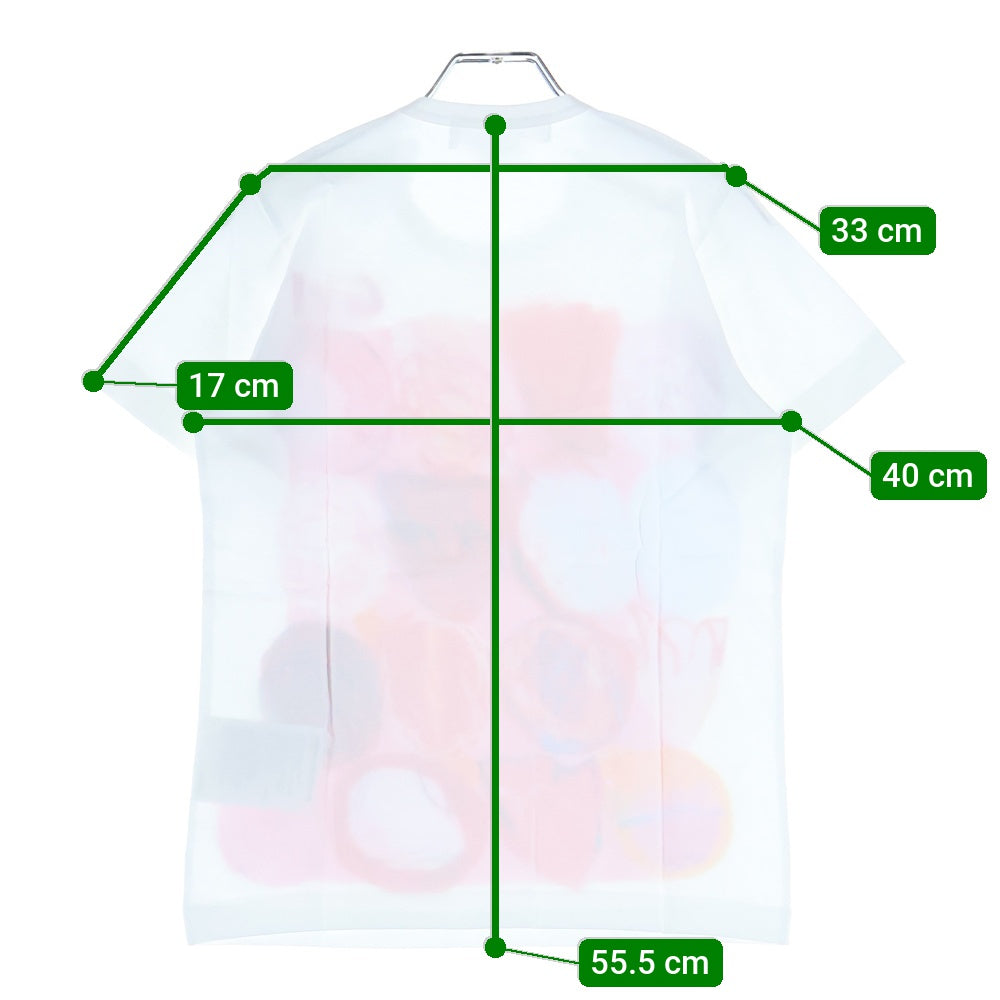 COMME DES GARCONS GIRL(コムデギャルソンガール) 25AW AD2025 吉野マオ 花畑 クルーネック半袖Tシャツ カットソー レディース ホワイト/ピンク NP-T014
