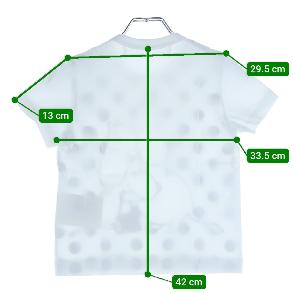 TAO COMME des GARCONS(タオコムデギャルソン) 25SS AD2024 ×TOVE JANSSON トーベヤンソン ドット柄 クルーネック半袖Tシャツ カットソー キッズ ホワイト/ブルー TO-T012