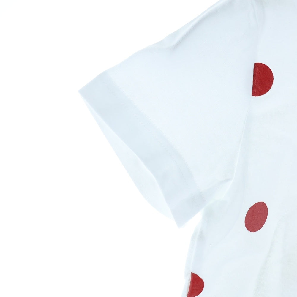 TAO COMME des GARCONS(タオコムデギャルソン) 25SS AD2024 ×TOVE JANSSON トーベヤンソン ドット柄 クルーネック半袖Tシャツ カットソー キッズ ホワイト/レッド TO-T012