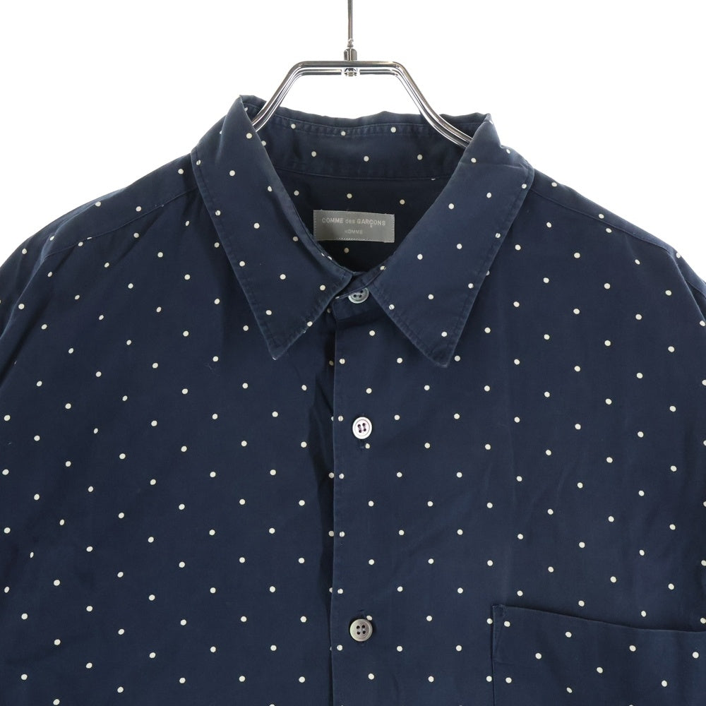 COMME des GARCONS HOMME(コムデギャルソンオム) 90S 銀タグ ドット 長袖 シャツ ネイビー