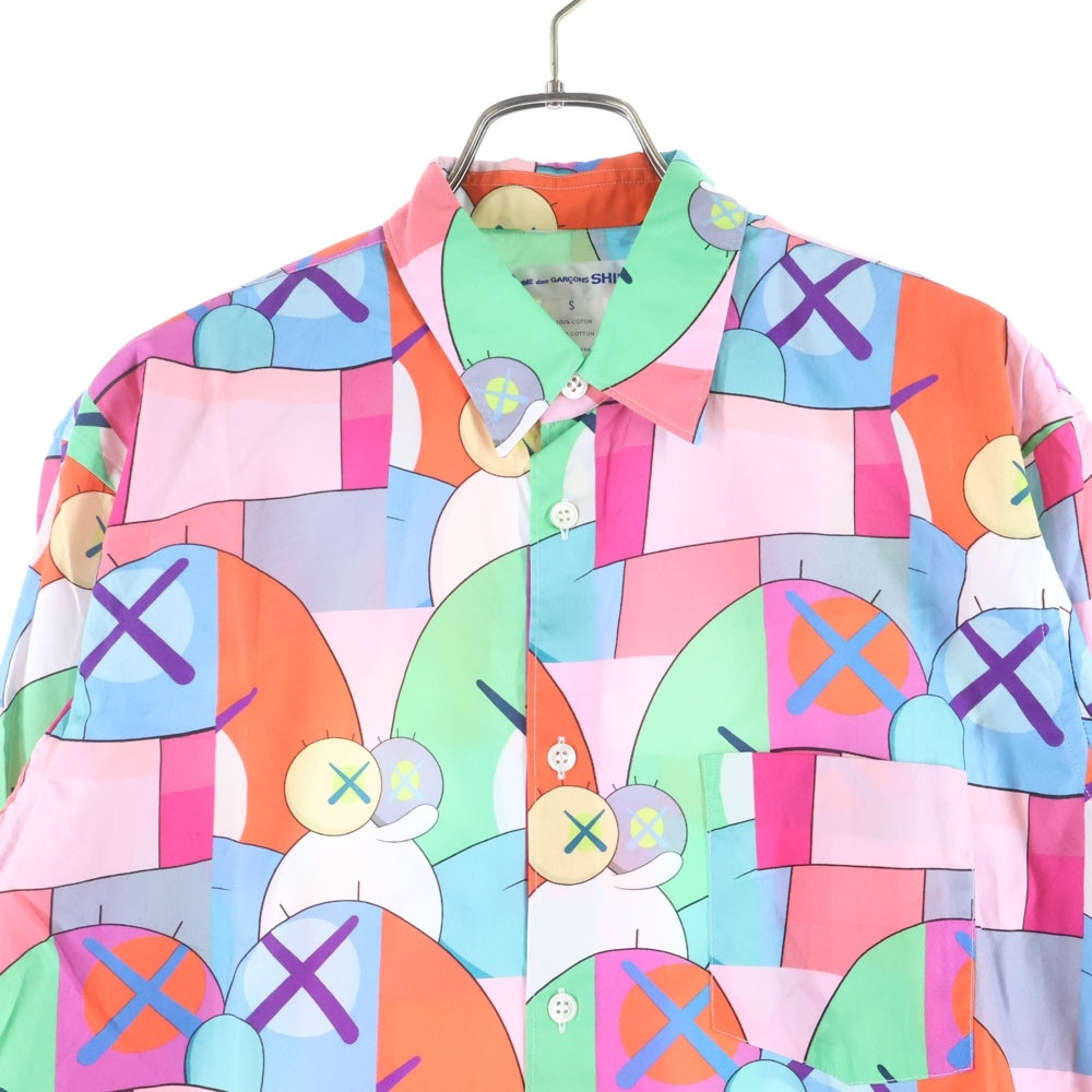COMME des GARCONS SHIRT(コムデギャルソンシャツ) 21AW ×KAWS カウズ 総柄 長袖 シャツ マルチ FH-B019