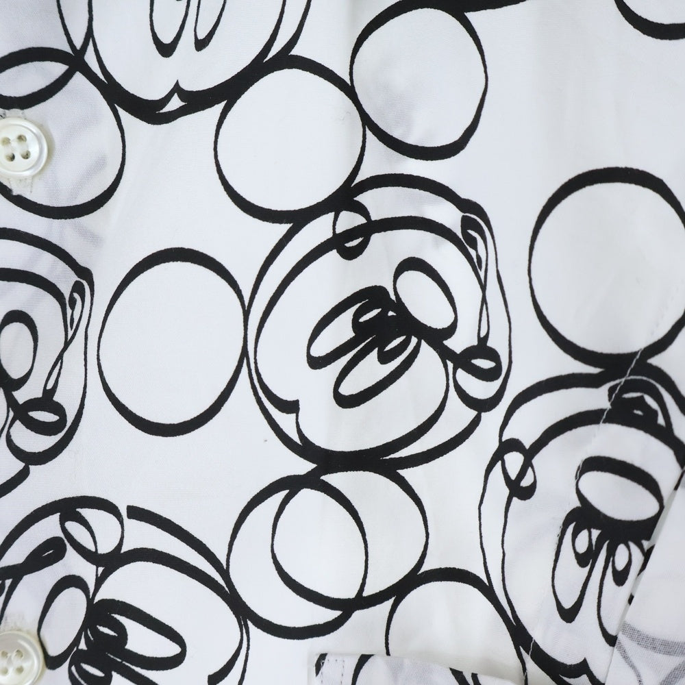 COMME des GARCONS HOMME DEUX(コムデギャルソン オムドゥ) 22AW AD2022 ×DISNEY ディズニー 総柄 ロングスリーブ コットンシャツ ホワイト/ブラック DJ-B041