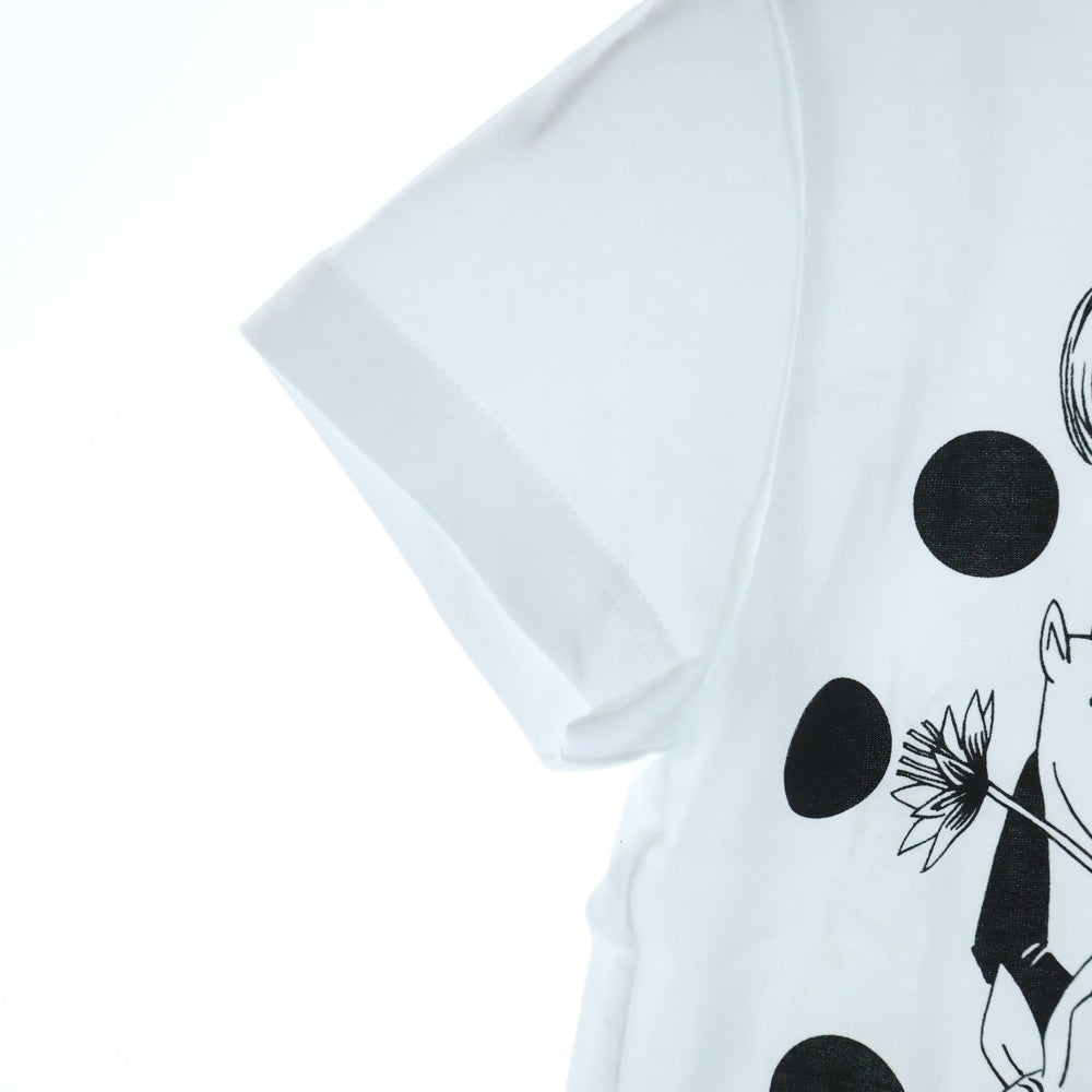 TAO COMME des GARCONS(タオコムデギャルソン) 25SS AD2024 ×MOOMIN ムーミン フロントプリント クルーネック半袖Tシャツ カットソー キッズ ホワイト TO-T011