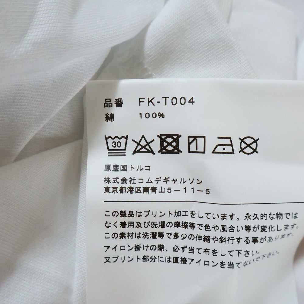 COMME des GARCONS SHIRT(コムデギャルソンシャツ) 23SS フロントデザイン クルーネック半袖Tシャツ カットソー レディース ホワイト/ピンク/ベージュ FK-T004