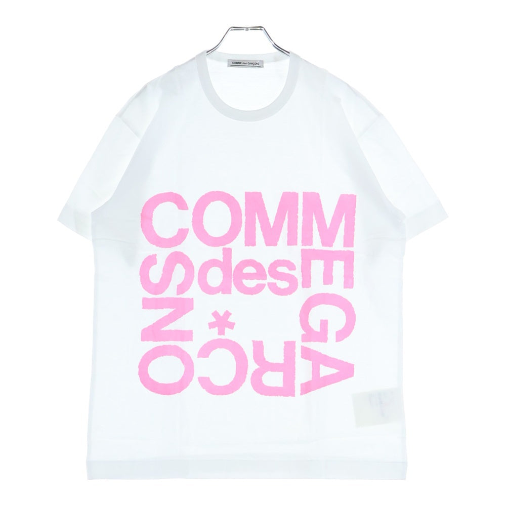 COMME des GARCONS(コムデギャルソン) 24AW AD2024 フロントロゴ クルーネック半袖Tシャツ カットソー ホワイト ON-T112