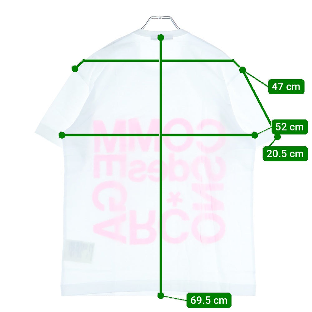 COMME des GARCONS(コムデギャルソン) 24AW AD2024 フロントロゴ クルーネック半袖Tシャツ カットソー ホワイト ON-T112