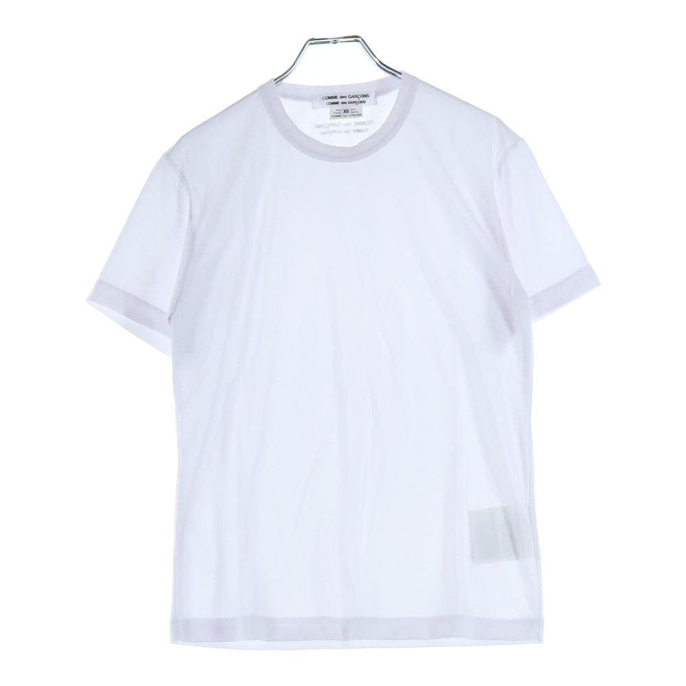 COMME des GARCONS COMME des GARCONS(コムデギャルソンコムデギャルソン) 25SS AD2025 バックロゴ クルーネック半袖Tシャツ カットソー ホワイト RO-T024