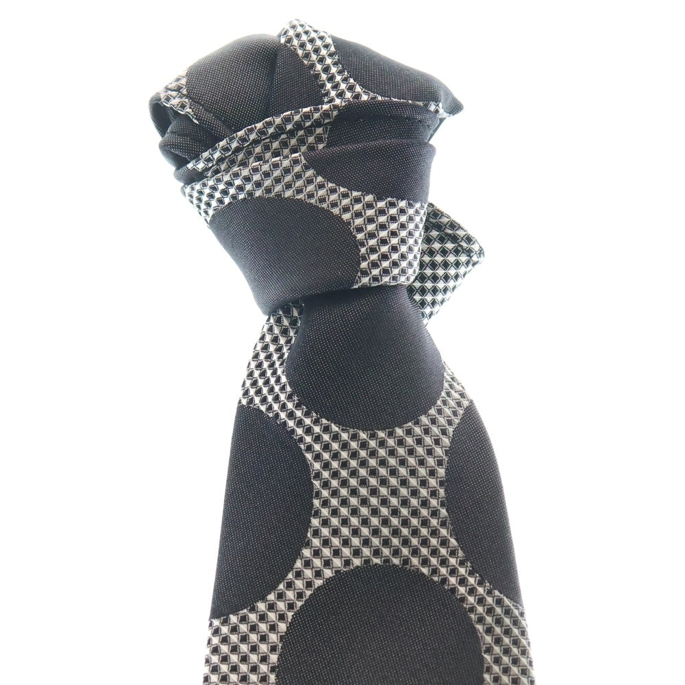 COMME des GARCONS HOMME DEUX(コムデギャルソン オムドゥ) 水玉 シルク ネクタイ ブラック/ホワイト