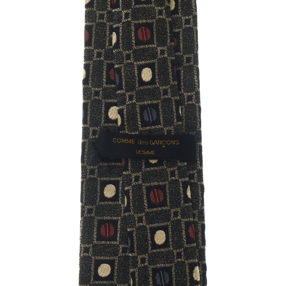 COMME des GARCONS HOMME(コムデギャルソンオム) 総柄 シルク ネクタイ グレー