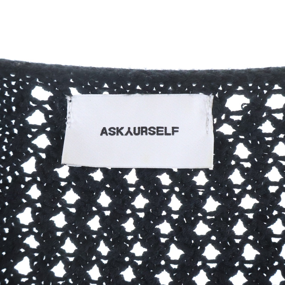 ASKYURSELF(アスクユアセルフ) フロントデザイン ショートスリーブ ベースボールシャツ ブラック