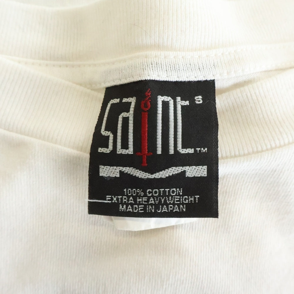 SAINT MICHAEL(セントマイケル) 21SS SS TEE EYE アイプリント クルーネック半袖Tシャツ カットソー ホワイト SM-S21-0000-003