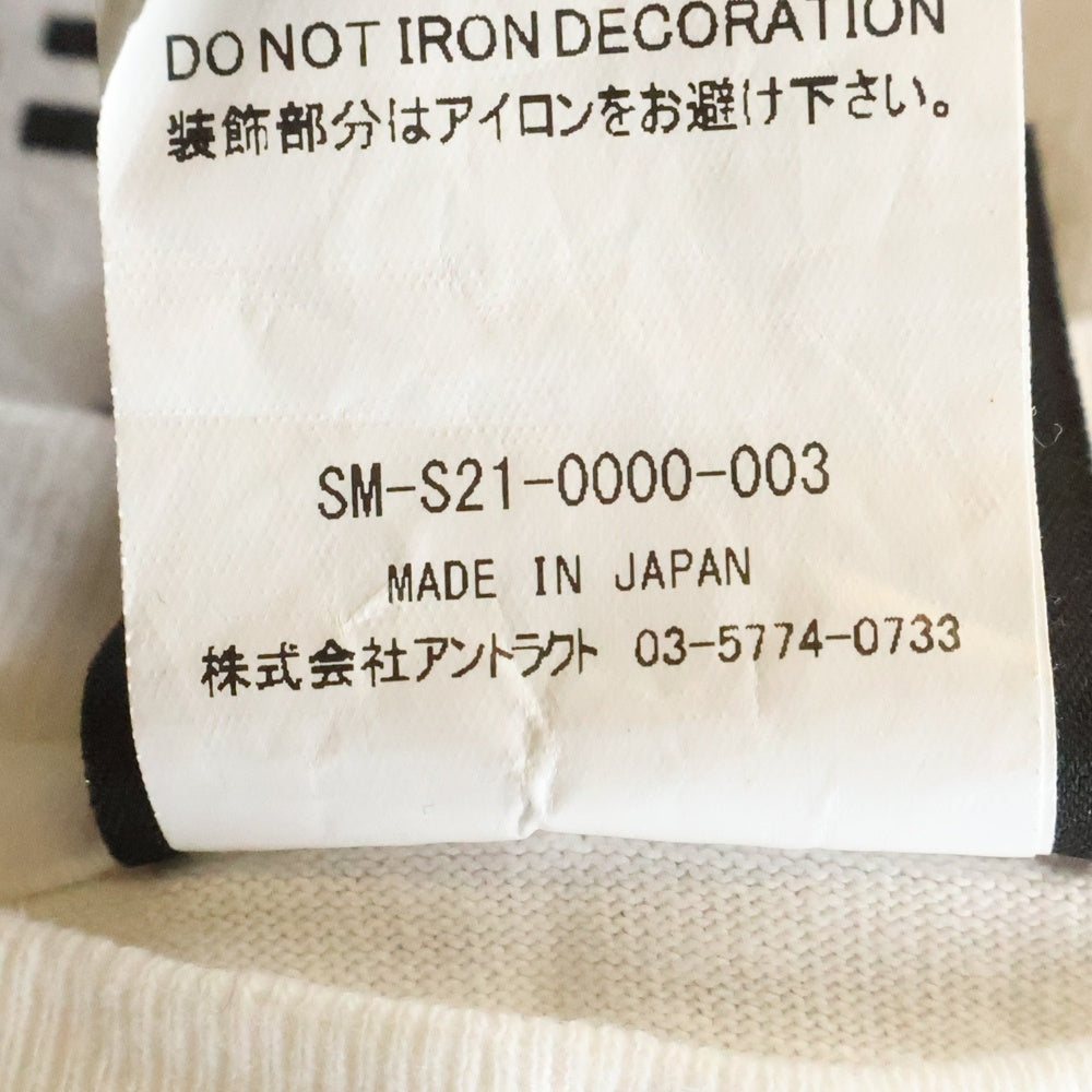 SAINT MICHAEL(セントマイケル) 21SS SS TEE EYE アイプリント クルーネック半袖Tシャツ カットソー ホワイト SM-S21-0000-003