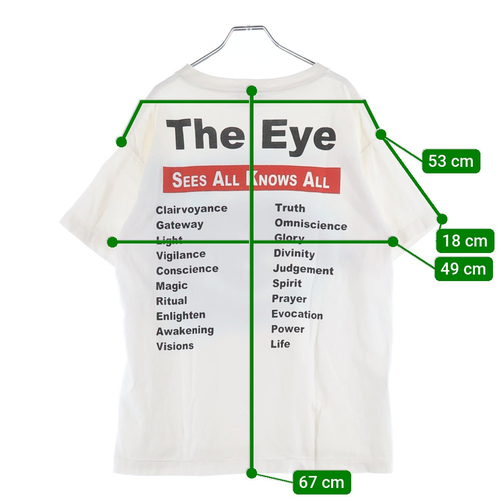 SAINT MICHAEL(セントマイケル) 21SS SS TEE EYE アイプリント クルーネック半袖Tシャツ カットソー ホワイト SM-S21-0000-003