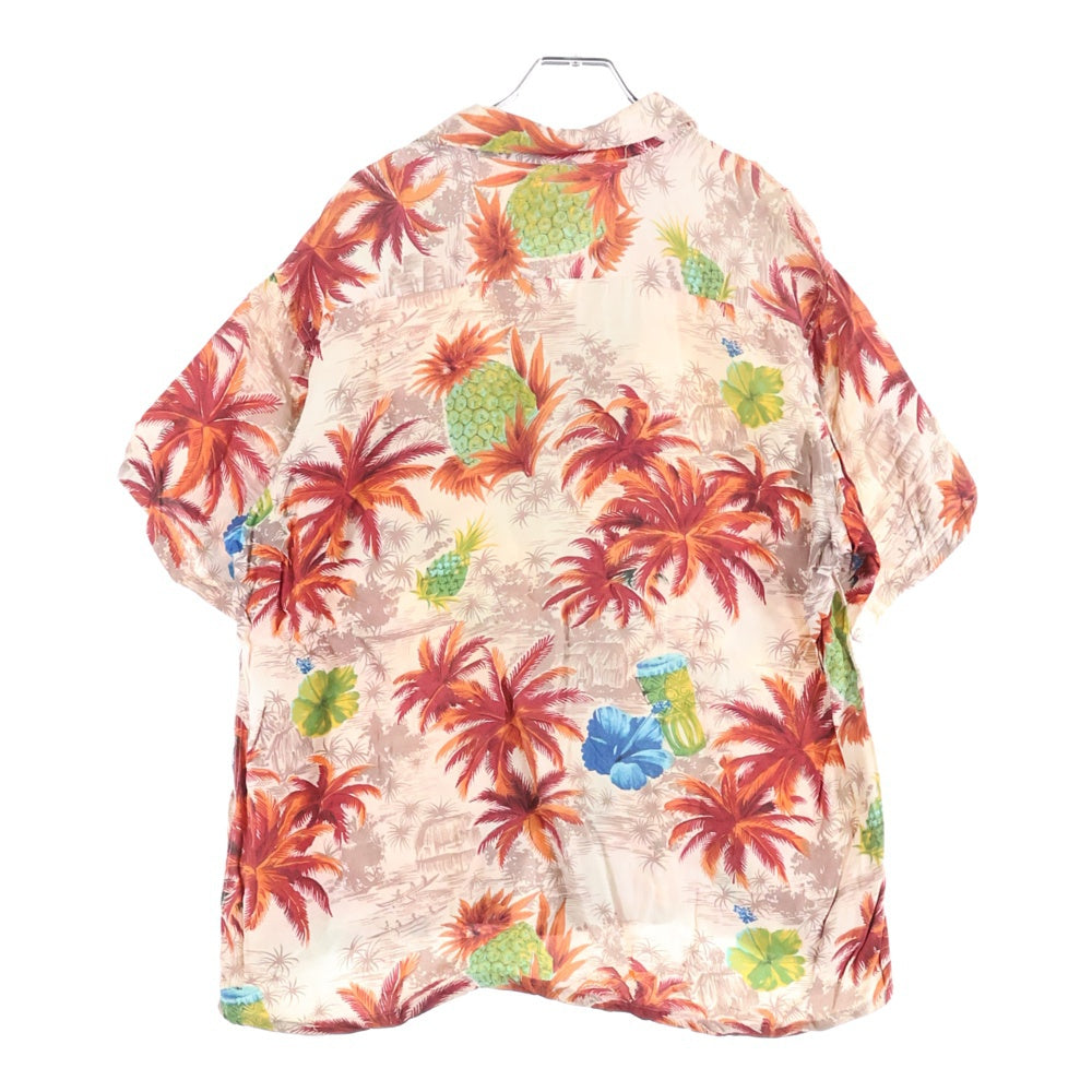 VINTAGE(ヴィンテージ) 60S South Pacific 総柄アロハシャツ レーヨン半袖シャツ レッド