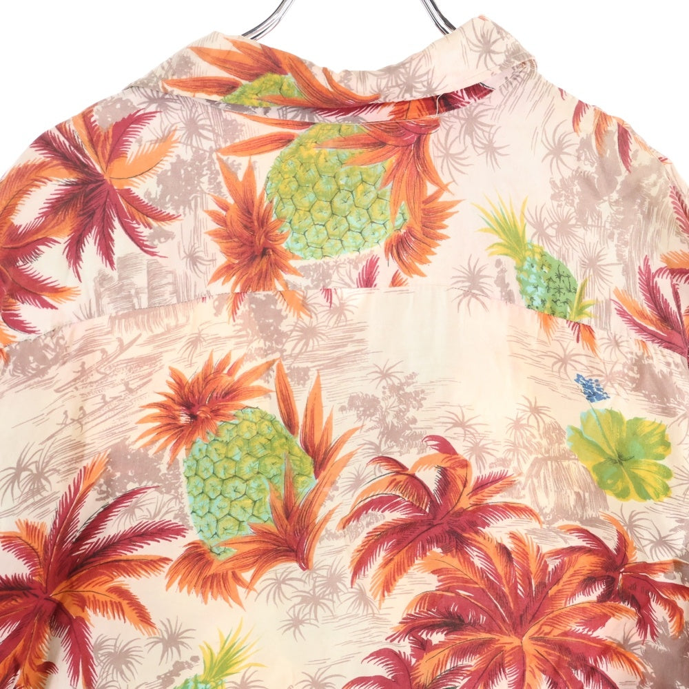 VINTAGE(ヴィンテージ) 60S South Pacific 総柄アロハシャツ レーヨン半袖シャツ レッド