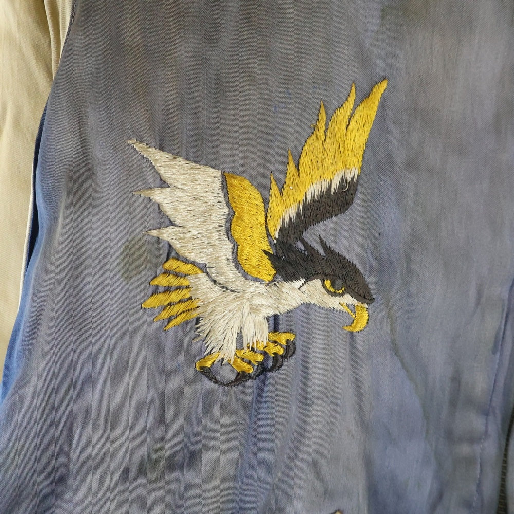 VINTAGE(ヴィンテージ) 50S KOREA Souvenir Jacket リバーシブル スーベニアジャケット スカジャン ブルー/レッド