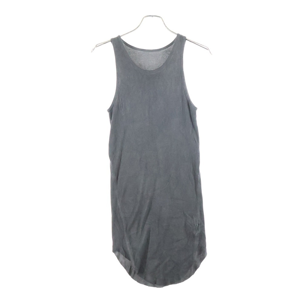 D.HYGEN(ディーハイゲン) COLD DYED COTTON RAYON RIB TANKTOP コールドダイ コットンレーヨン リブタンクトップ ノースリーブカットソー チャコール ST101-0922S