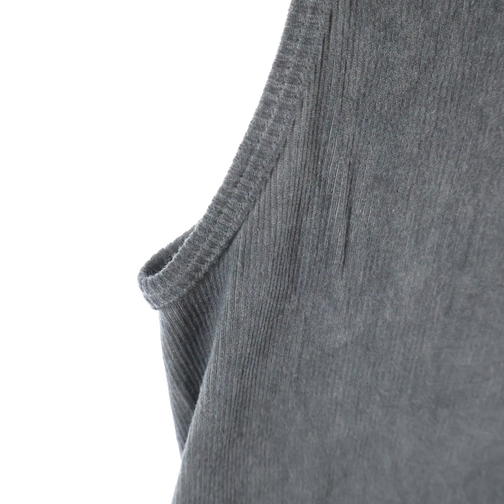 D.HYGEN(ディーハイゲン) COLD DYED COTTON RAYON RIB TANKTOP コールドダイ コットンレーヨン リブタンクトップ ノースリーブカットソー チャコール ST101-0922S