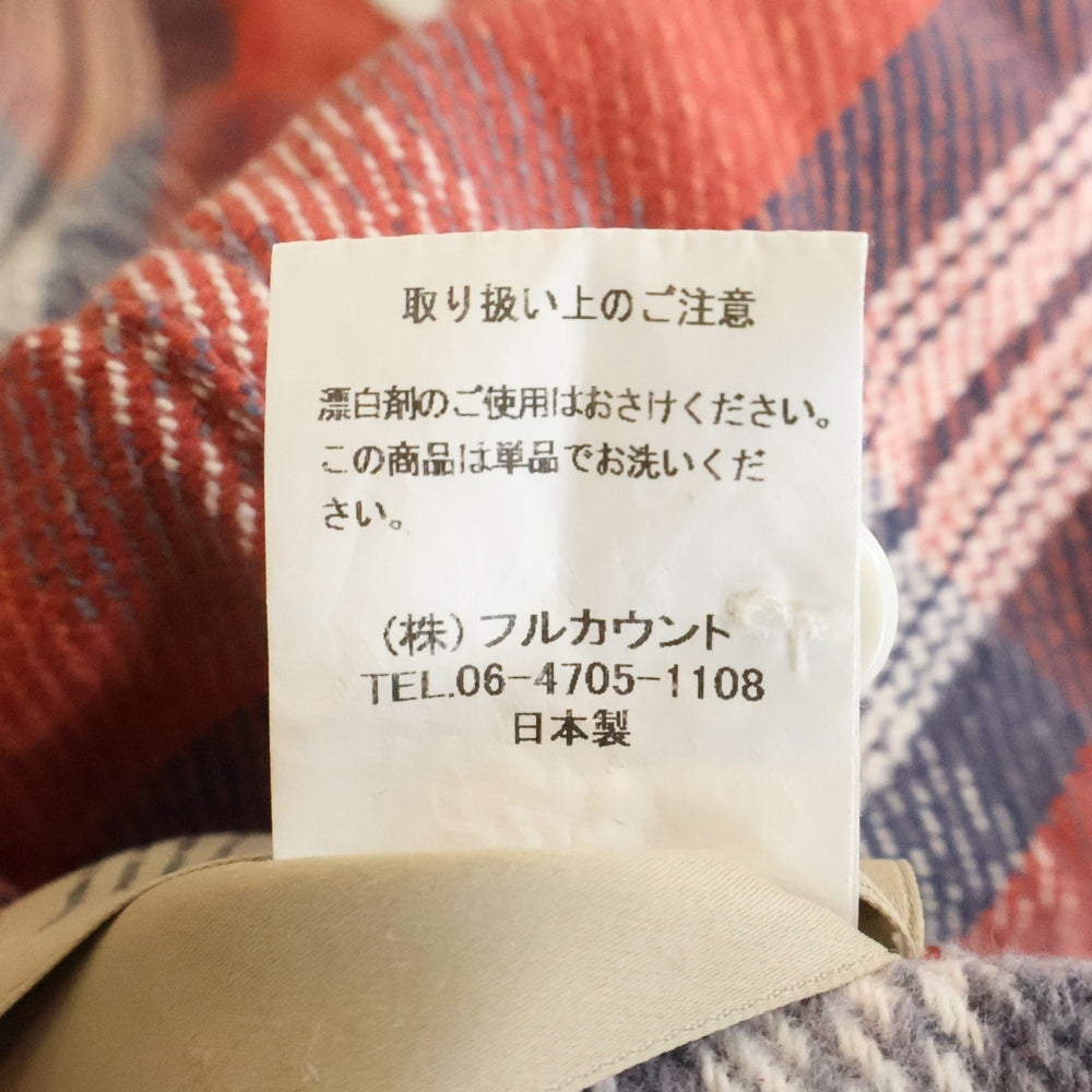 FULLCOUNT(フルカウント) 24AW ×N/07 ORIGINAL CHECK FLANNEL SHIRT エヌゼロナナ ヴィンテージ加工 チェックブランネルシャツ レッド 24AW-NFC-SH-003