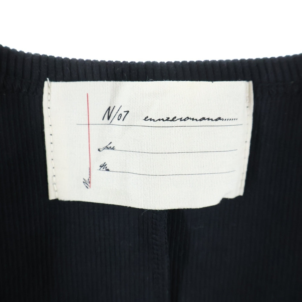 N/07(エヌゼロナナ) MINIMAL TANK TOP ミネラルタンクトップ ノースリーブカットソー ブラック 01T-CT003