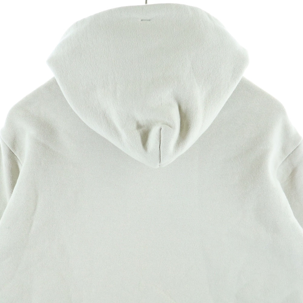 STILL BY HAND(スティルバイハンド) ダブルポケット ステッチデザイン フーデッド ジップアップ スウェット パーカー ホワイト CS00213