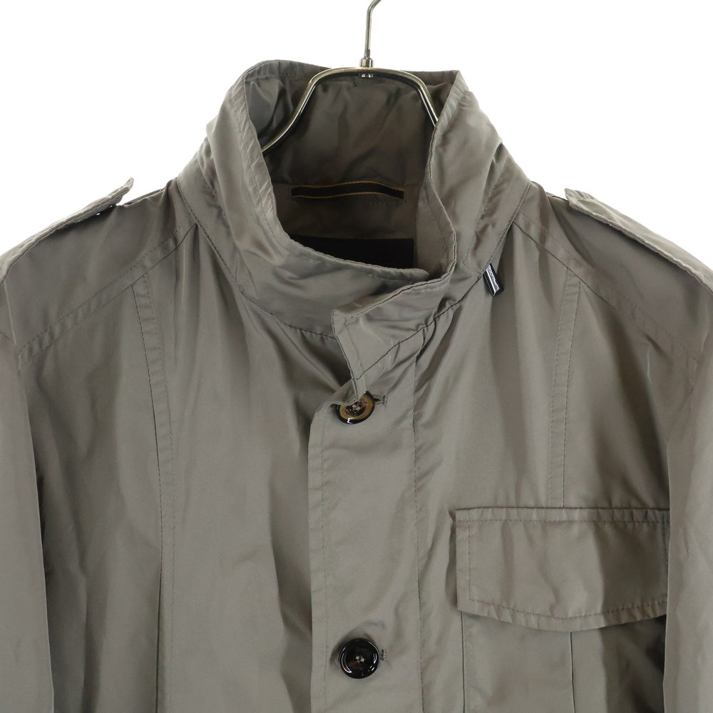 MOORER(ムーレー) PORTO-KM マルチポケット スタンドカラー トレンチコート ブラウン