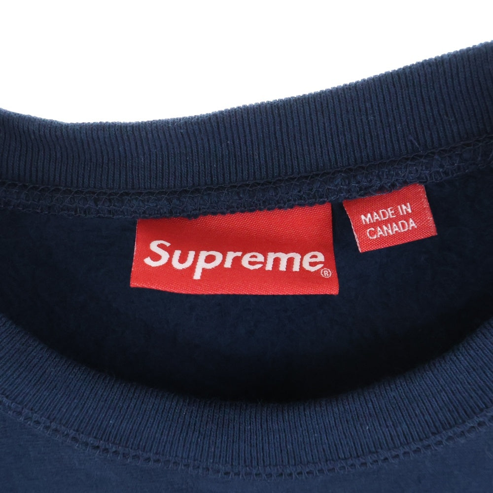 SUPREME(シュプリーム) 18AW Box Logo Crewneck ボックス ロゴ クルーネックスウェットトレーナー ネイビー