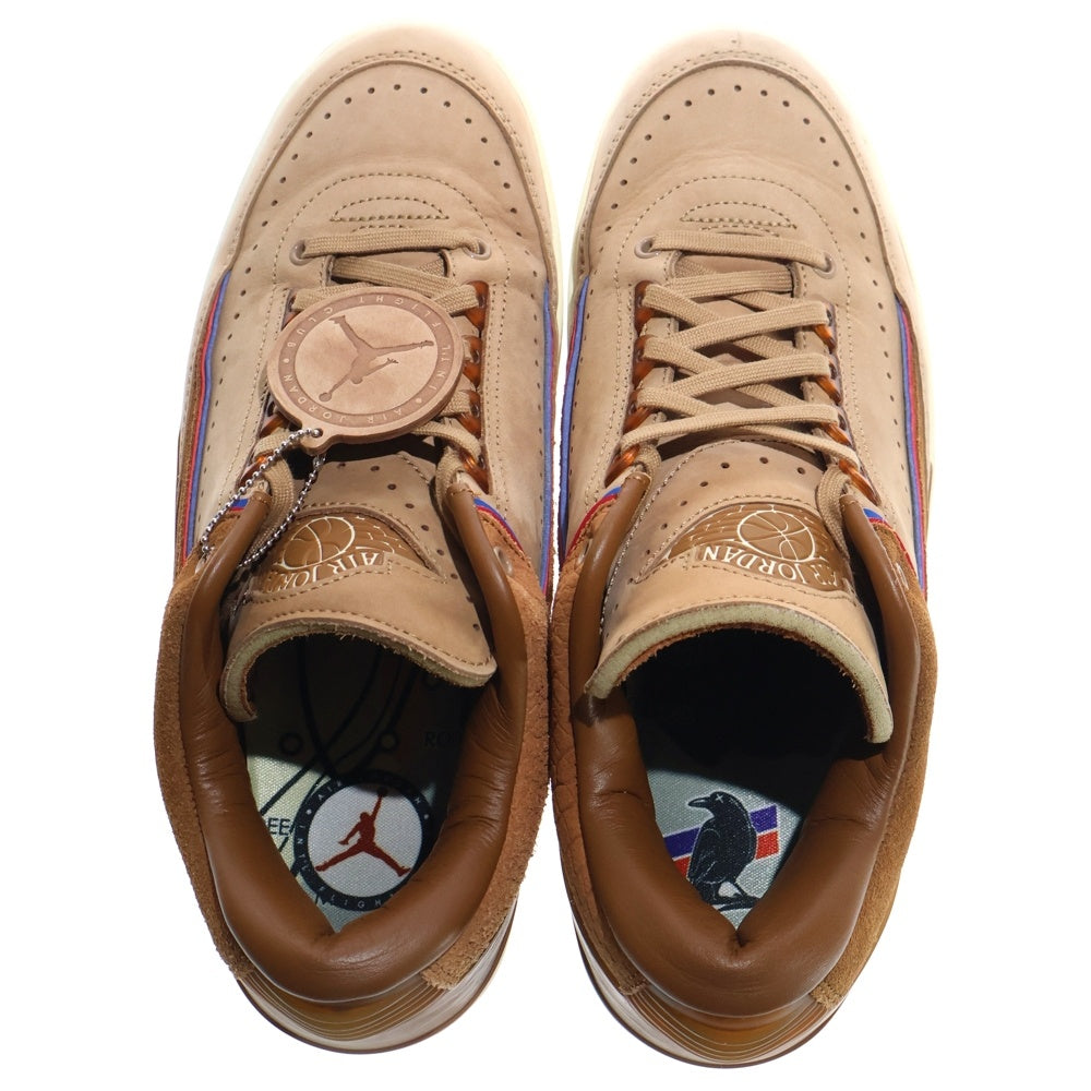 NIKE(ナイキ) ×TWO 18 AIR JORDAN 2 LOW RETRO SP ROCKY TAN/BRITISH TAN-GYM RED-TEAM ROYAL ツーエイティーン エアジョーダン 2 ローカットスニーカー DV7129-222
