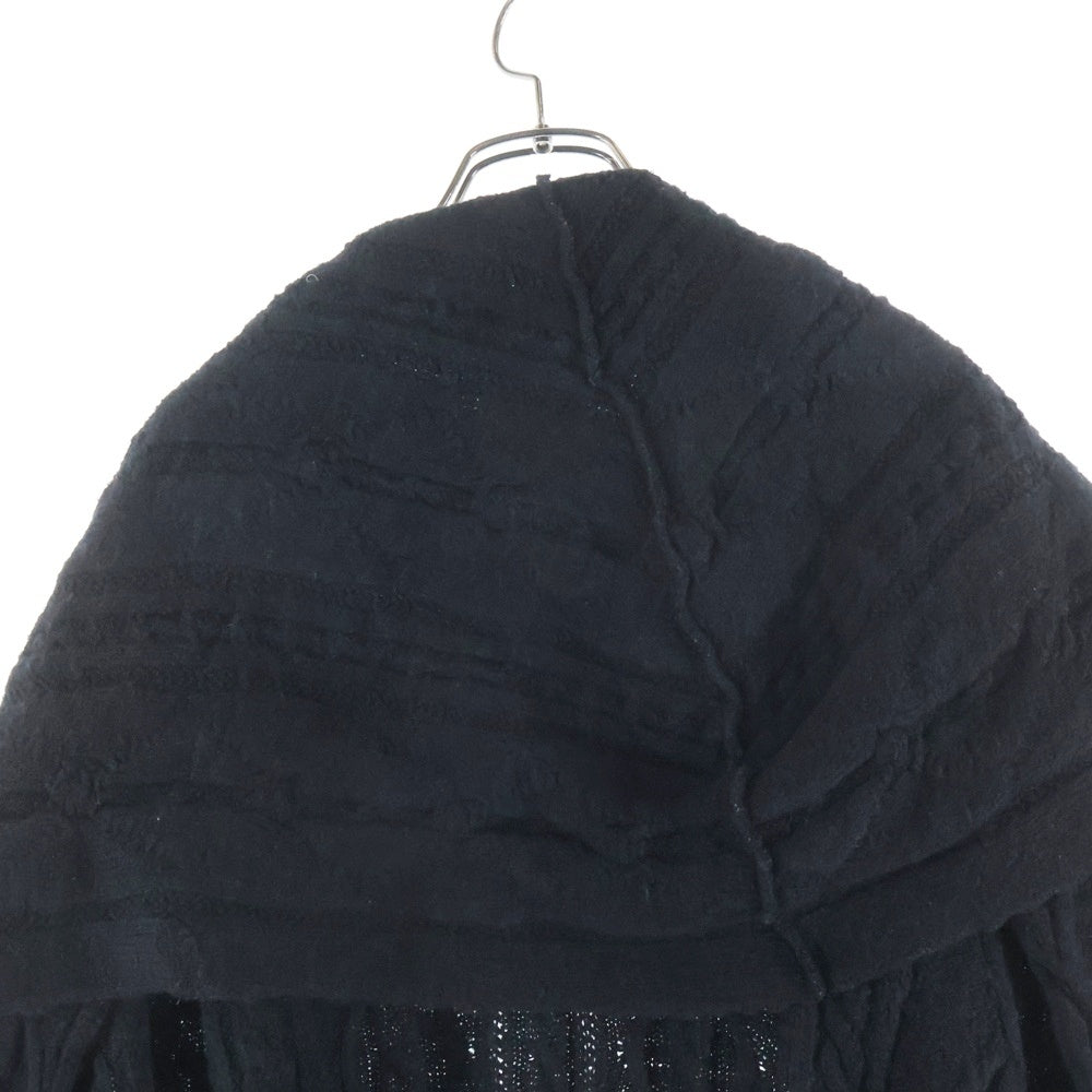 L.G.B.(ルグランブルー) CARDI/STD UKSLAB カシミア混 ウールアルパカ ニット ロングカーディガン ブラック レディース