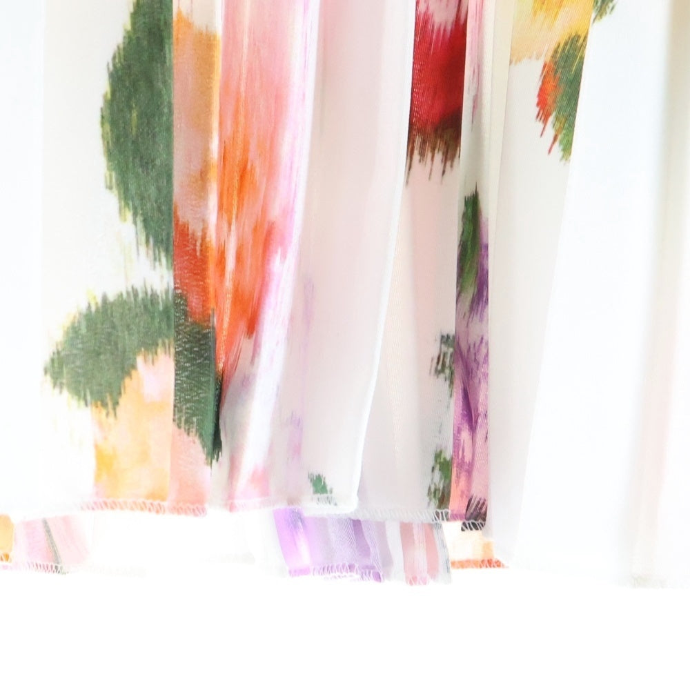 MSGM(エムエスジーエム) FLARED PRINTED HIGH-RISE SKIRT フレア フラワープリンテッド ハイライズ プリーツスカート マルチカラー レディース 3141MDD20P