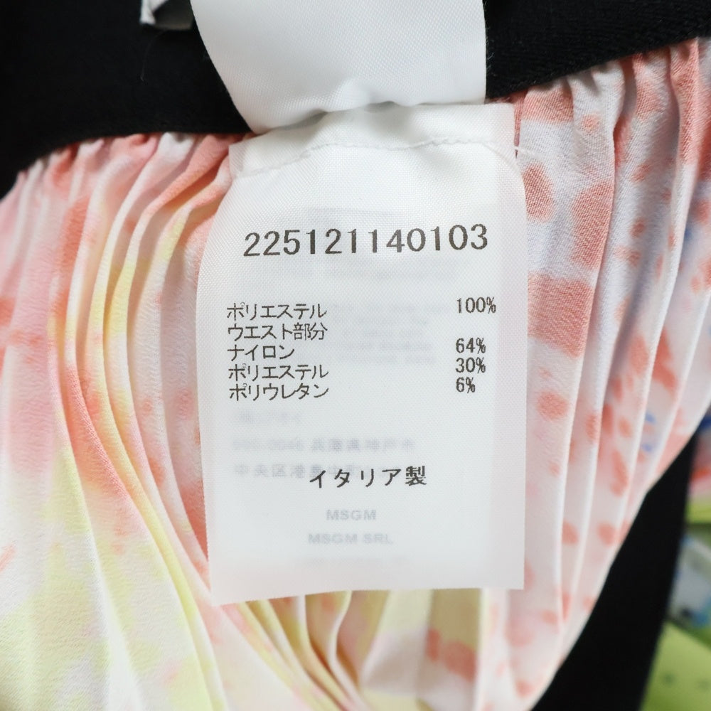 MSGM(エムエスジーエム) MULTICOLOR SKIRT フレア インクプリンテッド プリーツスカート マルチカラー レディース 3241MDD10P