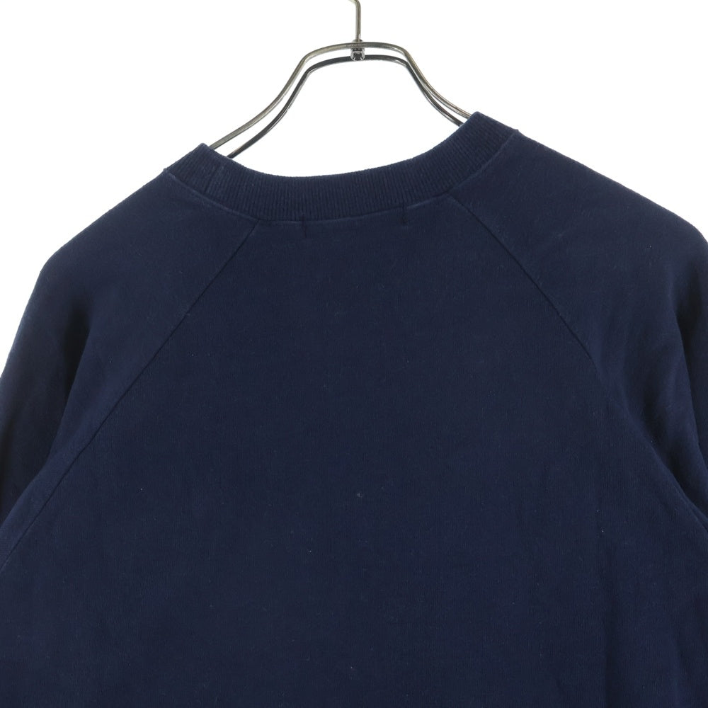 John UNDERCOVER(ジョン アンダーカバー) 19SS シャツドッキングデザイン フロントプリント スウェット トレーナー ネイビー/ホワイト JUW4802
