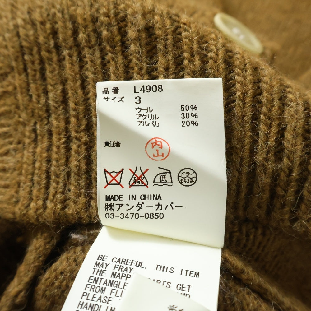 UNDERCOVERISM(アンダーカバイズム) 13AW マルチボタン アルパカ混カーディガン ブラウン L4908