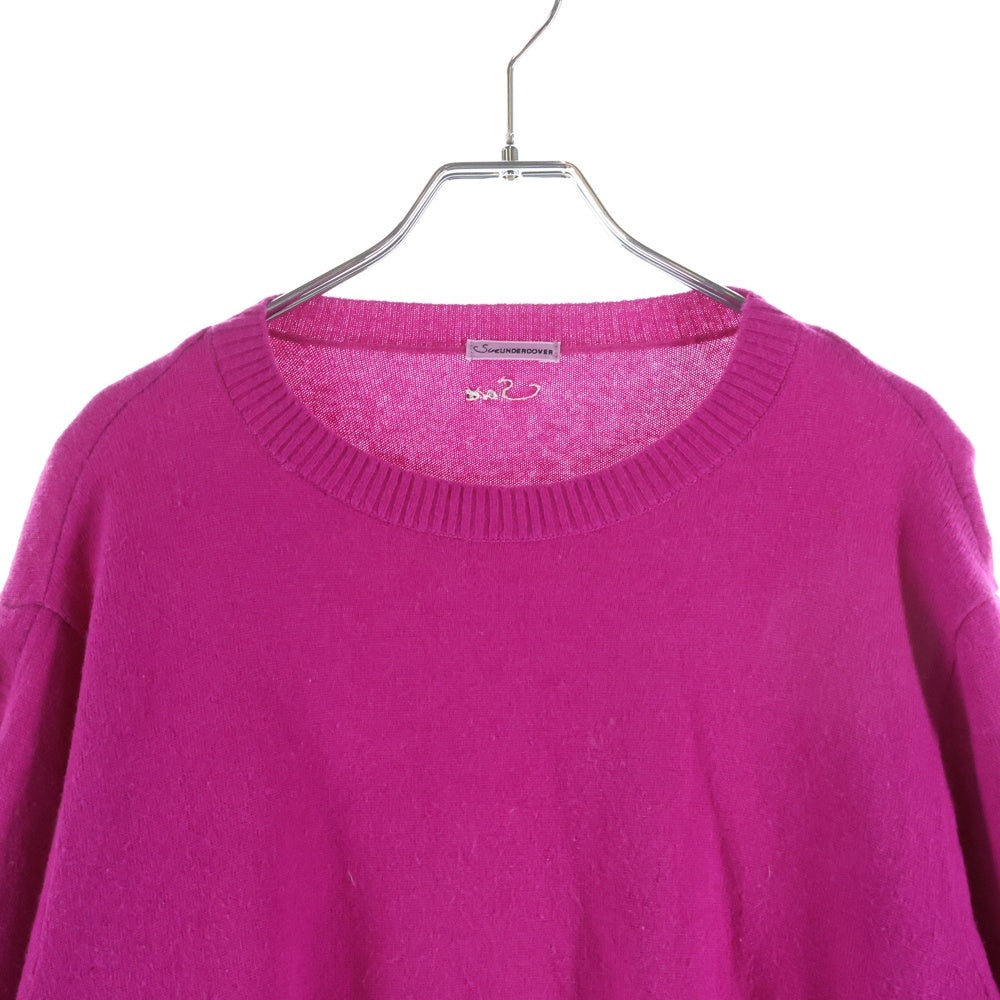 SueUNDERCOVER(スーアンダーカバー) カシミア混 アームギャザーデザイン ウールニット セーター ピンク レディース SUT1902