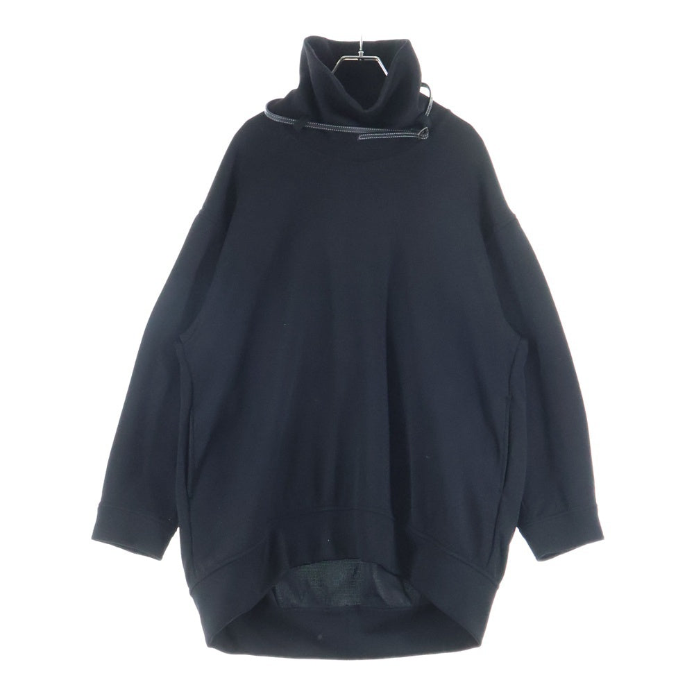 SHARE SPIRIT(シェアスピリット) ベルトネックデザイン ポリエステルニット ハイネックセーター ブラック レディース KA2105