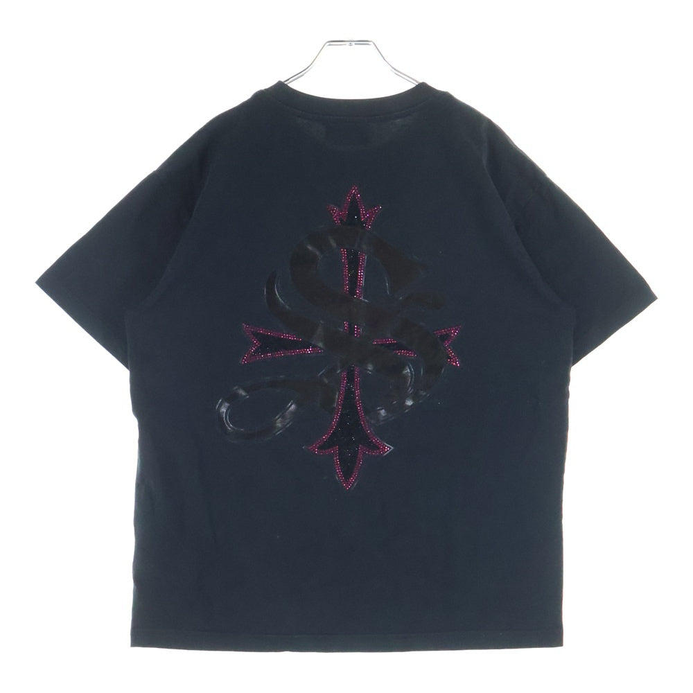 SUPPLIER(サプライヤ) バックロゴプリント クルーネックカットソー 半袖Tシャツ ブラック